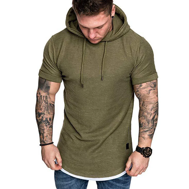 Short Sleeve T-Shirt Casual Summer T Shirt Men Street Slim Men's Tops Short Sleeve Fashion Hooded Men's Tops 2021
Short Sleeve T-Shirt Casual Summer T Shirt Men Street Slim Men's Tops Short Sleeve Fashion Hooded Men's Tops 2021