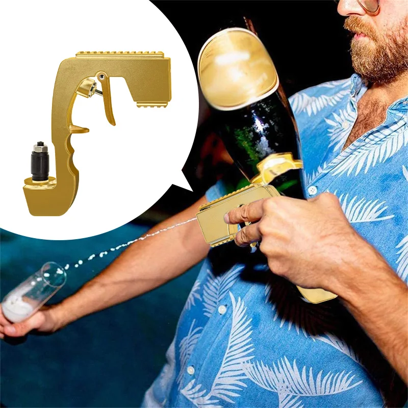 Champagne Gun Gold Silver Rose Gold Colors Wine Bottle Pourer Spray Alloy Soda Beer Champagne Pistol Summer Party Supplies
Champagne Gun Gold Silver Rose Gold Colors Wine Bottle Pourer Spray Alloy Soda Beer Champagne Pistol Summer Party Supplies