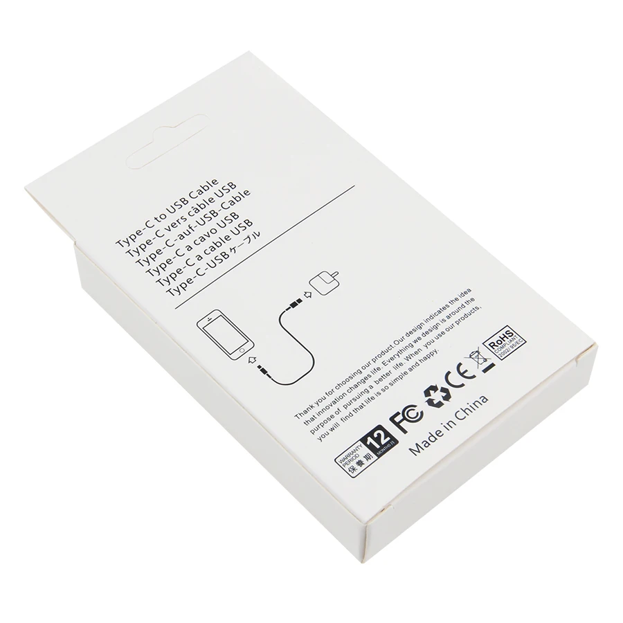 Wholesale Paper Retail Package Box for Type-C Data Cable Charger Line White Package Boxes for USB-C Round Cord 1000pcs
Wholesale Paper Retail Package Box for Type-C Data Cable Charger Line White Package Boxes for USB-C Round Cord 1000pcs