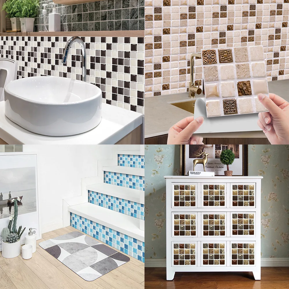 3D Mosaic Crystal Tile Sticker DIY Waterproof Self-adhesive Wall Sticker Multi-piece Package Plane Wall Sticker For Wall、Tile
3D Mosaic Crystal Tile Sticker DIY Waterproof Self-adhesive Wall Sticker Multi-piece Package Plane Wall Sticker For Wall、Tile
