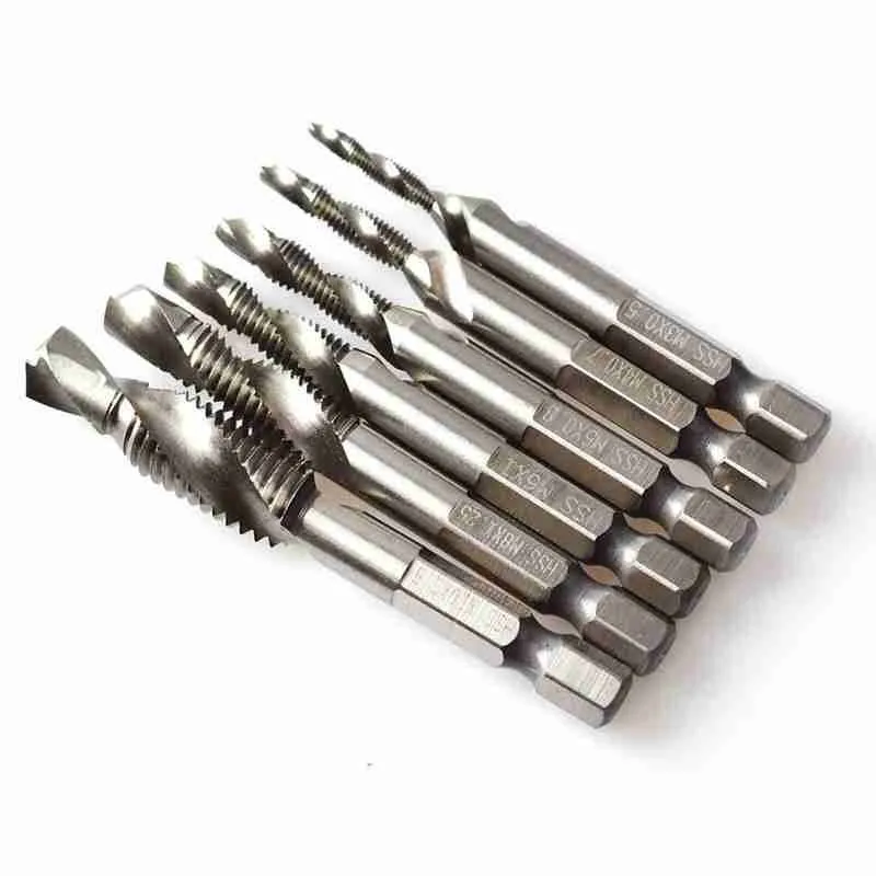Hexagonal Shank Drilling Tapping Integrated Compound Tap Drill Screw Machine Taps Metric High Speed Steel Hex Shank Drill
Hexagonal Shank Drilling Tapping Integrated Compound Tap Drill Screw Machine Taps Metric High Speed Steel Hex Shank Drill