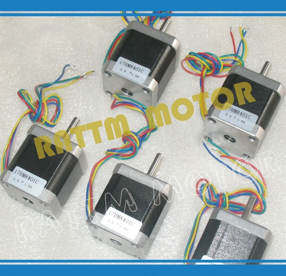 

New products!!! 5pcs Nema17 stepper motor 0.9 deg 48mm 78Oz-in 1.8A 4 Leads stepping motor for 3D print / Robot / CNC Router