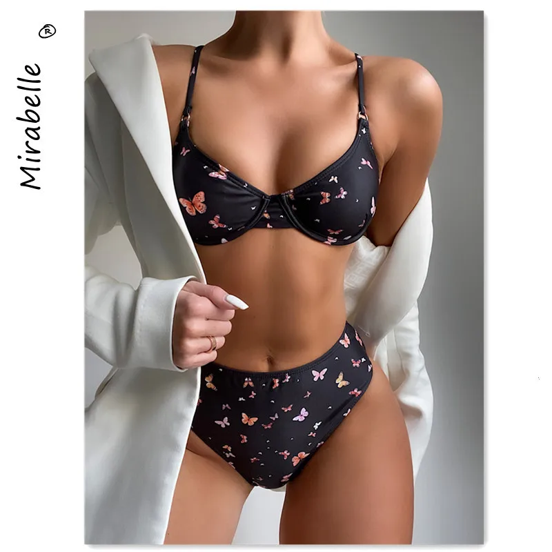 MIRABELLE High Waist Bikinis Swimsuit Women 2021 Push Up Swimwears Butterfly Print Bathing Suits High Cut Sexy Beachwear New 
MIRABELLE High Waist Bikinis Swimsuit Women 2021 Push Up Swimwears Butterfly Print Bathing Suits High Cut Sexy Beachwear New
