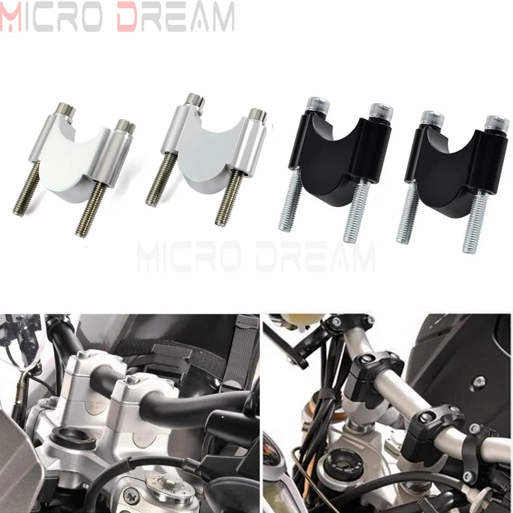 

CNC Motorcycle Handlebar Riser Kit 7/8" or 1 1/8" Universal Bar Clamps 28/22mm For BMW Suzuki Honda Yamaha ATV Scooter 30mm Rise