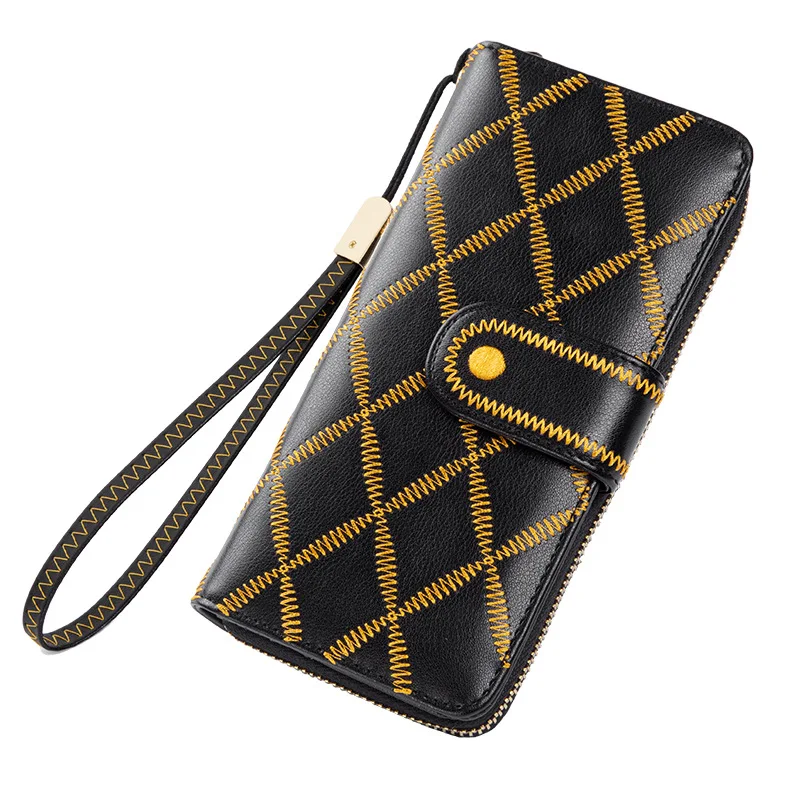 Genuine Leather Women Bi-Fold Long Wallets Luxury Money Bag Quilted Zipper Coin Purse Cow Hide Leather Cute Wristlet Wallet Long
Genuine Leather Women Bi-Fold Long Wallets Luxury Money Bag Quilted Zipper Coin Purse Cow Hide Leather Cute Wristlet Wallet Long