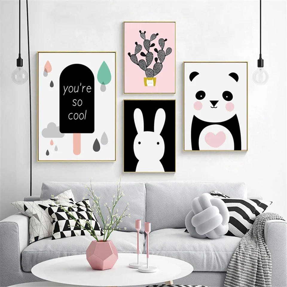 Baby Nursery Wall Art Cute Cartoon Animal Pictures Bubblegum Giraffe Panda Posters Zeabra Canvas Painting For Kid Bedroom Decor
Baby Nursery Wall Art Cute Cartoon Animal Pictures Bubblegum Giraffe Panda Posters Zeabra Canvas Painting For Kid Bedroom Decor