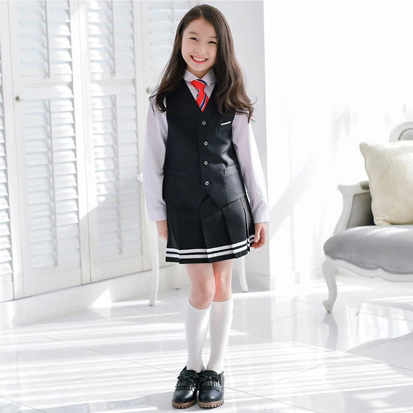 100-170cm British School Uniform for Children Teenager Student Girls Dress Blouse Set Choir Cheerleader Cheerleading Costume
100-170cm British School Uniform for Children Teenager Student Girls Dress Blouse Set Choir Cheerleader Cheerleading Costume
