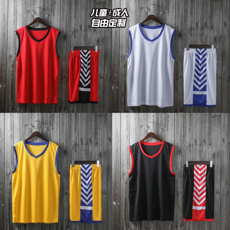 Basketball team uniform Blank Jersey & shorts Adult children Basketball training suit sleeveless tracksuit Sportswear Customized
Basketball team uniform Blank Jersey & shorts Adult children Basketball training suit sleeveless tracksuit Sportswear Customized