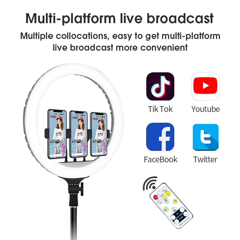 14Inch LED Fill Ring Light with Tripod Phone Holder for Selfie Makeup Live Streaming YouTube Dimmable Ringlight Photography Lamp
14Inch LED Fill Ring Light with Tripod Phone Holder for Selfie Makeup Live Streaming YouTube Dimmable Ringlight Photography Lamp
