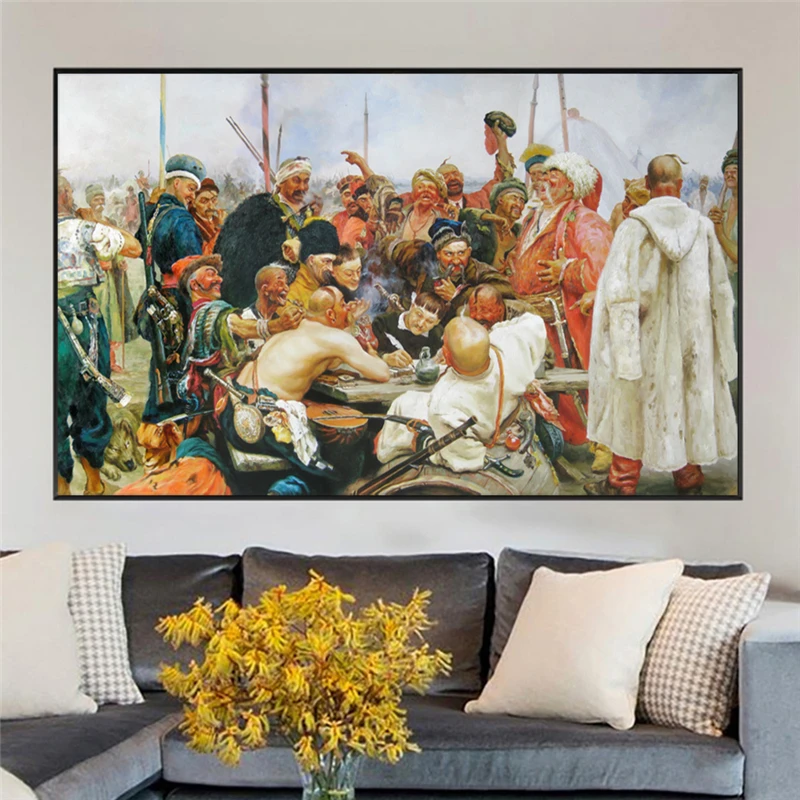 Ilya Repin Russian Oil Painting "Reply Of The Zaporozhian Cossacks To Sultan Mehmed IV" Art Prints On Canvas Wall Picture Decor
Ilya Repin Russian Oil Painting "Reply Of The Zaporozhian Cossacks To Sultan Mehmed IV" Art Prints On Canvas Wall Picture Decor