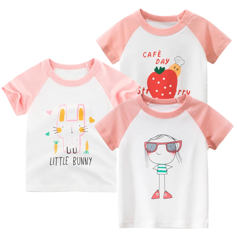 Children Grils T-Shirts Cartoon Print Kids Baby Tops Short Sleeve T-Shirt Children Cotton Pink T-Shirts Tees New Arrive 2021
Children Grils T-Shirts Cartoon Print Kids Baby Tops Short Sleeve T-Shirt Children Cotton Pink T-Shirts Tees New Arrive 2021