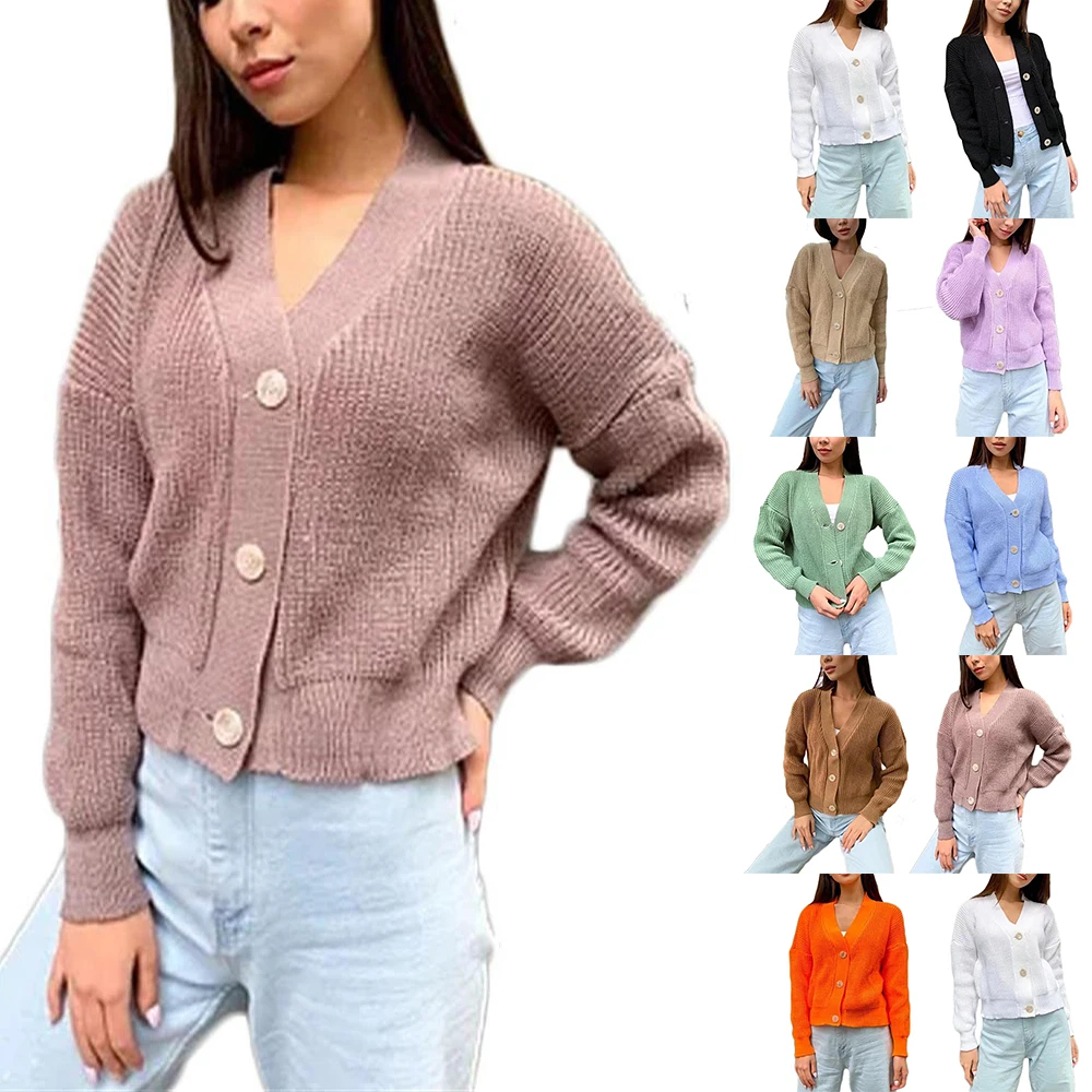 Women Plain Button Up Jumper Outerwear V Neck Plain Long Sleeves Cardigan Winter Casual Coat Ladies Outwear Tops Clothes
Women Plain Button Up Jumper Outerwear V Neck Plain Long Sleeves Cardigan Winter Casual Coat Ladies Outwear Tops Clothes