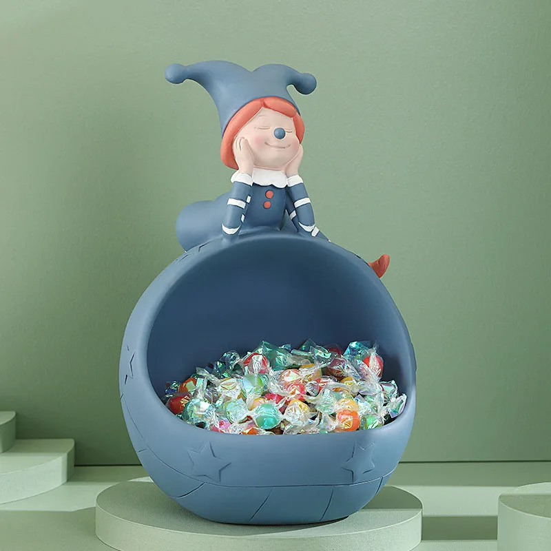 Creative cute clown storage ornaments Nordic home decoration living room desktop resin embellishments elf storage ornament gifts 
Creative cute clown storage ornaments Nordic home decoration living room desktop resin embellishments elf storage ornament gifts