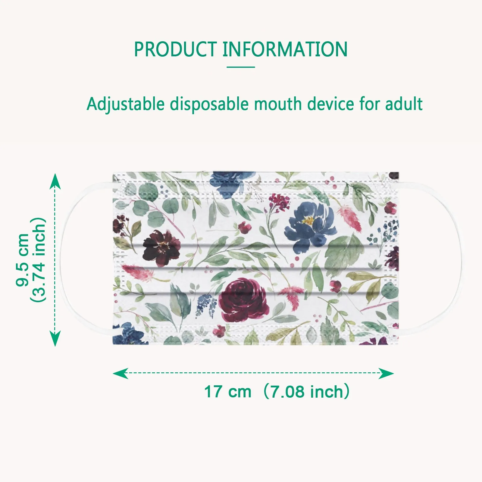 Headband mascarillas 10/20/30/50/100PCS Adult Flower Printing Three Layer Protective Breathable Mask mascherine
Headband mascarillas 10/20/30/50/100PCS Adult Flower Printing Three Layer Protective Breathable Mask mascherine