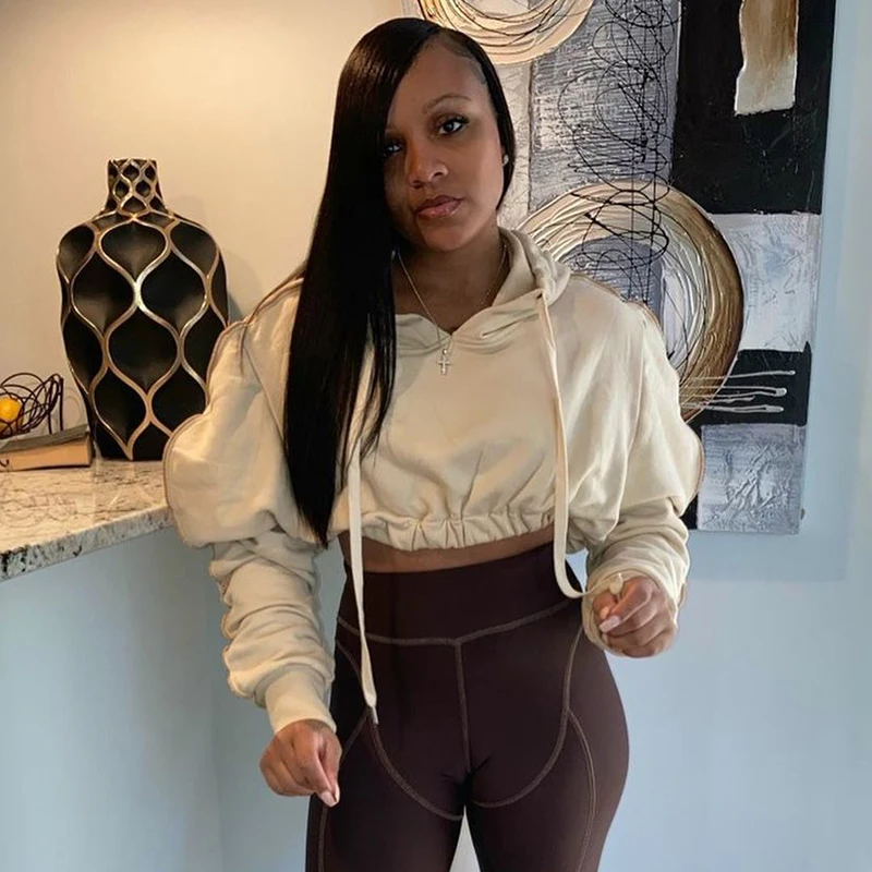 2020 Long Sleeve Hooded Solid Ruched Sweatshirt Top Autumn Winter Women Fashion Casual Streetwear Outfits 2021
2020 Long Sleeve Hooded Solid Ruched Sweatshirt Top Autumn Winter Women Fashion Casual Streetwear Outfits 2021