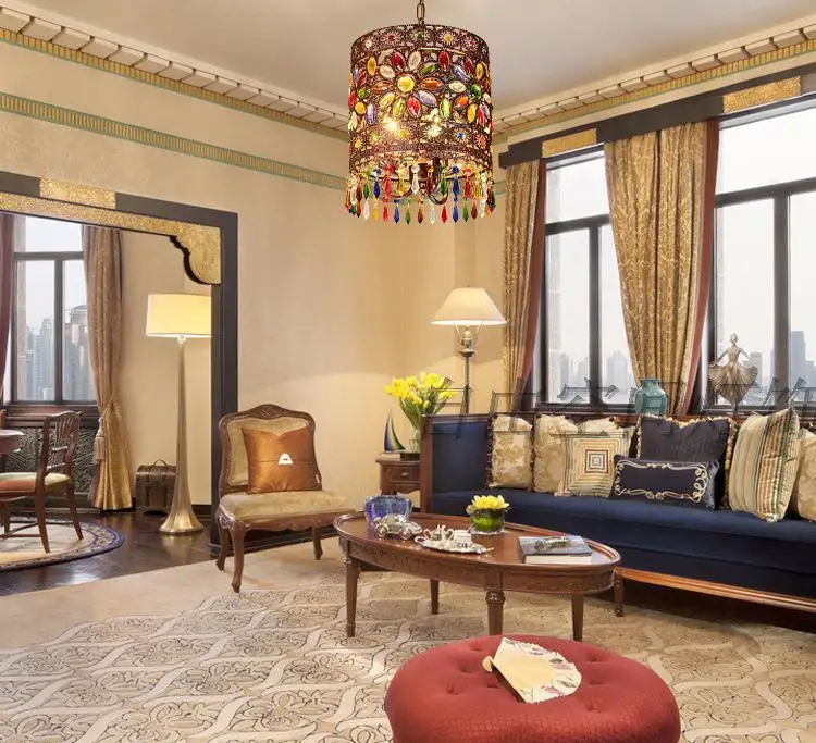 Mediterranean Retro Bohemian Crystal Pendant Lamp Hallway Cozy Creative Lamp Bar Corridor luminaria pendente
Mediterranean Retro Bohemian Crystal Pendant Lamp Hallway Cozy Creative Lamp Bar Corridor luminaria pendente