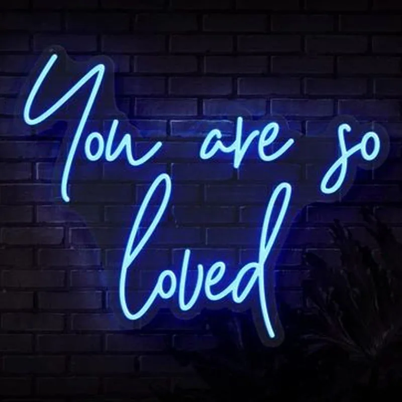 

Decorative Light You Are So Loved Neon Light Home Beer Accessory Hotel Beer light Enseigne Lumineuse Handmade Real Glass Tube