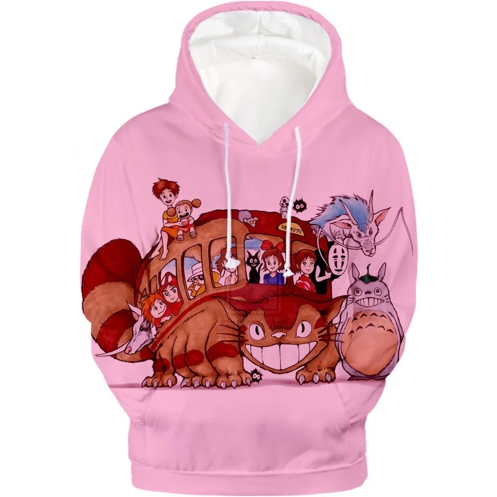 Толстовка с капюшоном Kpop Totoro 3D свитшоты аниме кавайные толстовки женский/мужской