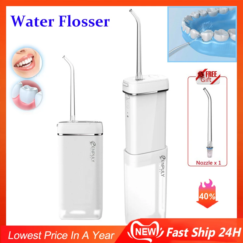 

Portable ENPULY Oral Irrigator Dental Irrigator Teeth Water Flosser Ultrasonic Tooth Cleaner Waterpulse Tank Nozzles For xiaomi