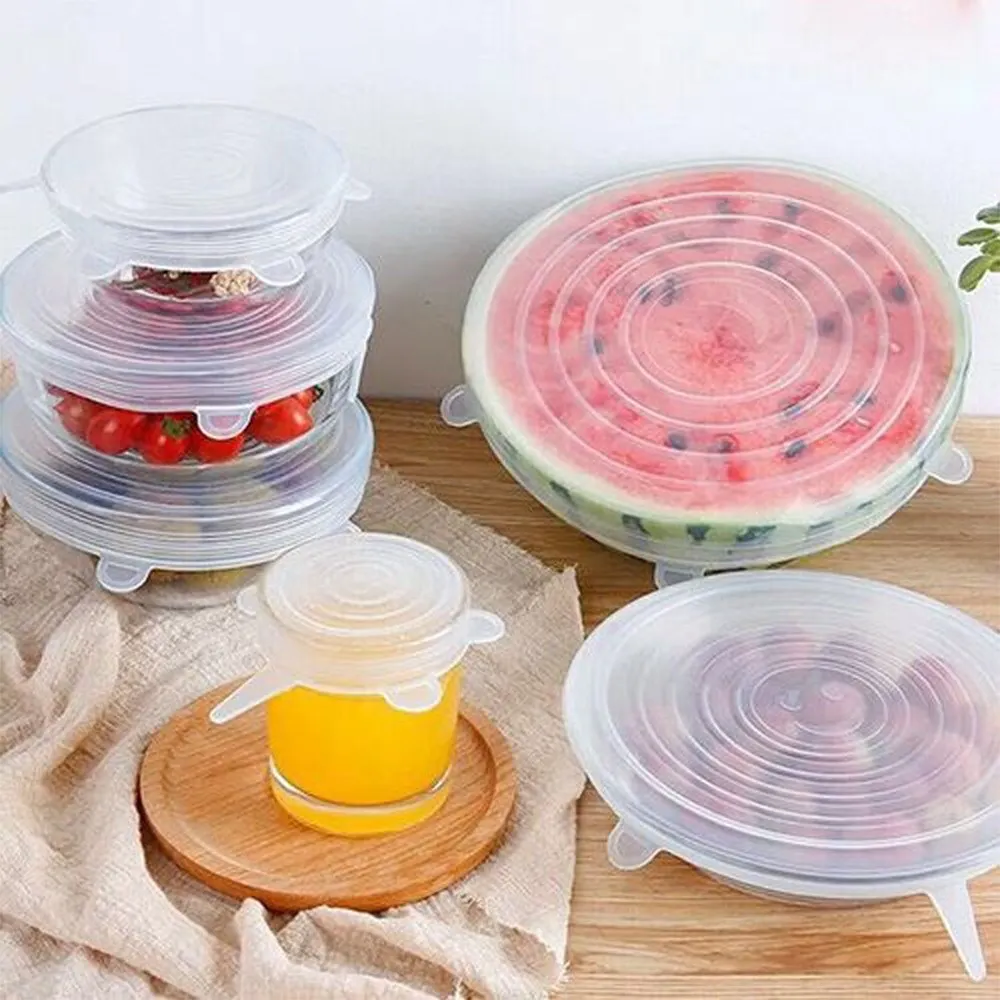 6 PCS Silicone Stretch Lids Wrap Transparent Airtight Seal Set Various Sizes Reusable Cover for Bowl Cups Cans Container
6 PCS Silicone Stretch Lids Wrap Transparent Airtight Seal Set Various Sizes Reusable Cover for Bowl Cups Cans Container
