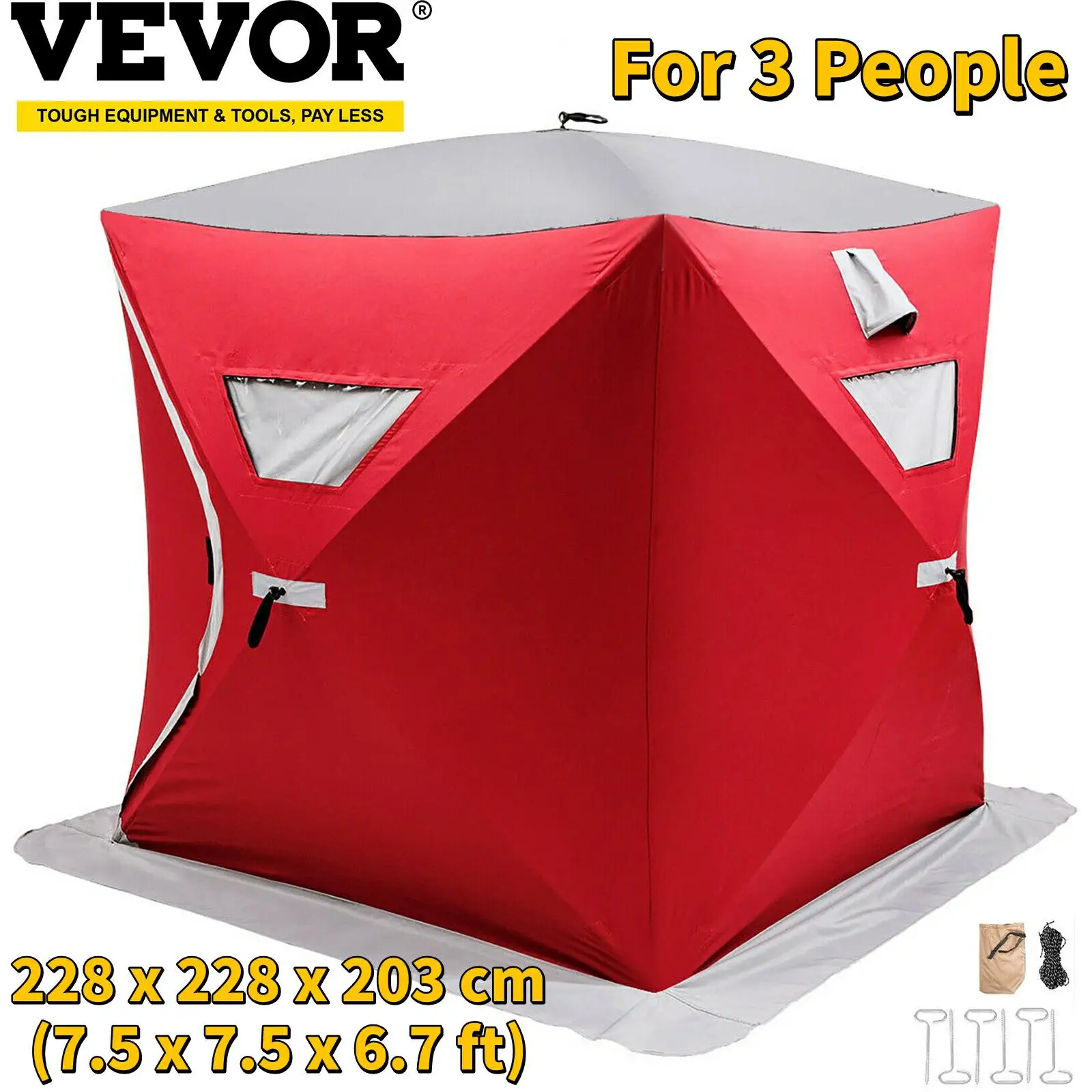 ce Fishing Tent Shelter Shanty Pop-Up 3-Person 300D Oxford Fabric Waterproof Windproof for Winter Fishing Camping Hiking 2022!
ce Fishing Tent Shelter Shanty Pop-Up 3-Person 300D Oxford Fabric Waterproof Windproof for Winter Fishing Camping Hiking 2022!