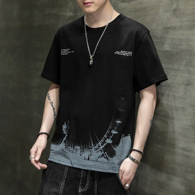 Men T-Shirt Summer Short Sleeve Youthful Vitality Polyester Solid Print Office Home O-Neck M-4XL Black White 
Men T-Shirt Summer Short Sleeve Youthful Vitality Polyester Solid Print Office Home O-Neck M-4XL Black White