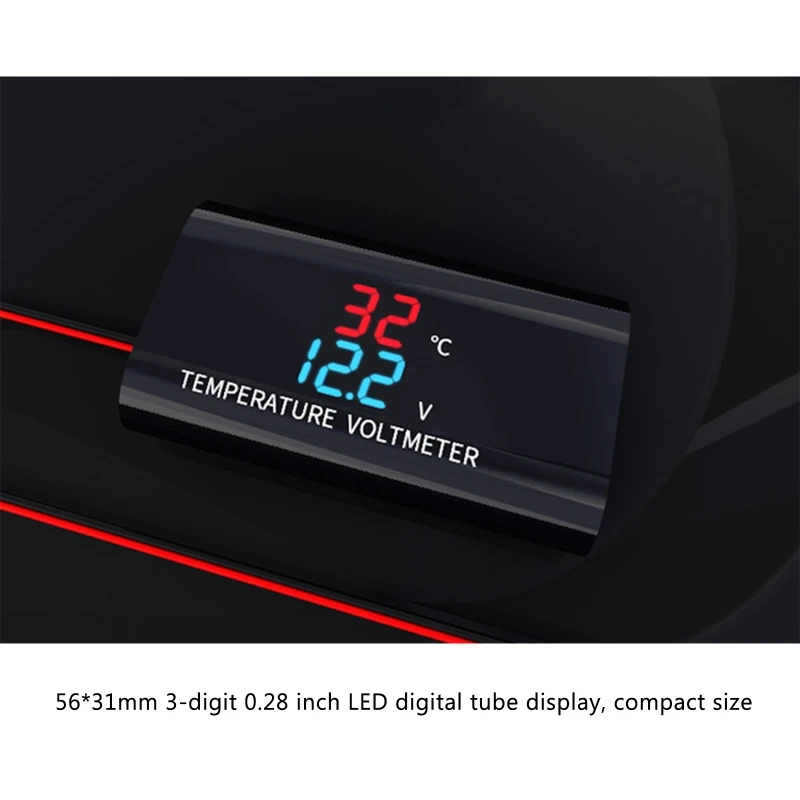 Waterproof DC 12V Voltmeter Thermometer 0.28inch Dual Display for Car Motorcycle U7EA
Waterproof DC 12V Voltmeter Thermometer 0.28inch Dual Display for Car Motorcycle U7EA