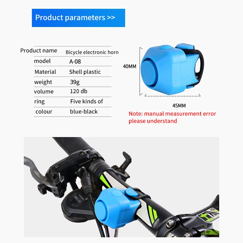 130db Durable Bicycle Bell Warning Safety Bike Handlebar Metal Ring Bell Mini Electric Horn Handle Bar Alarm Cycling Accessory
130db Durable Bicycle Bell Warning Safety Bike Handlebar Metal Ring Bell Mini Electric Horn Handle Bar Alarm Cycling Accessory