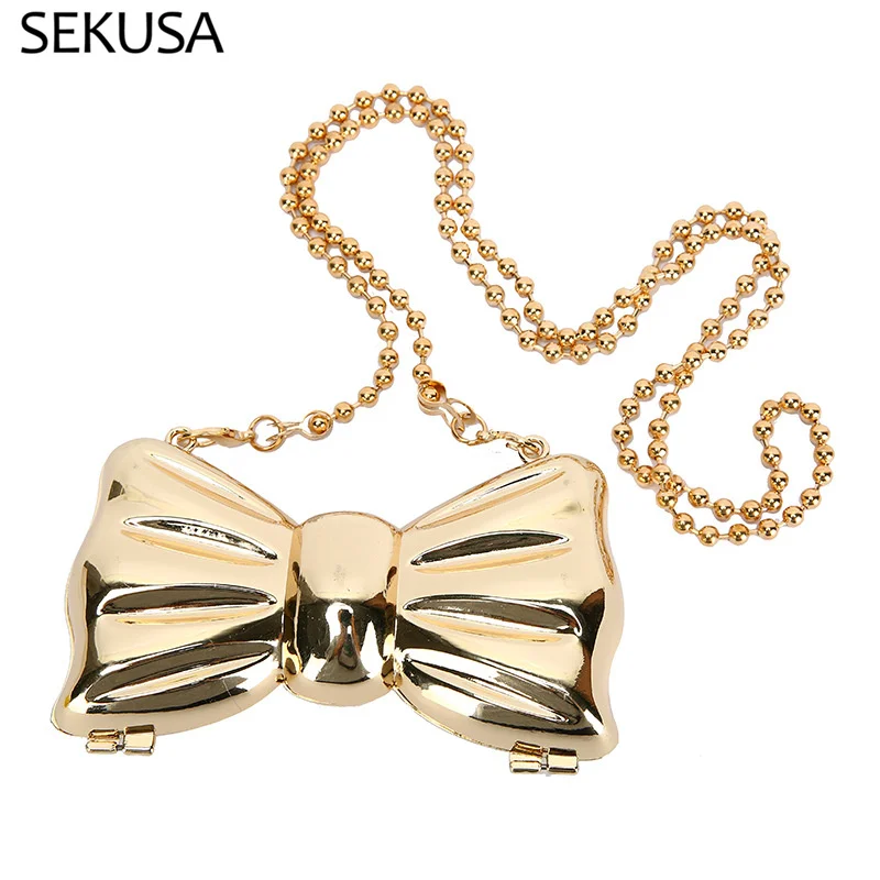 Golden Metal Bow Design Evening Bags With Chain Shoulder Small Day Clutch Handbags For Party Wedding Purse
Golden Metal Bow Design Evening Bags With Chain Shoulder Small Day Clutch Handbags For Party Wedding Purse