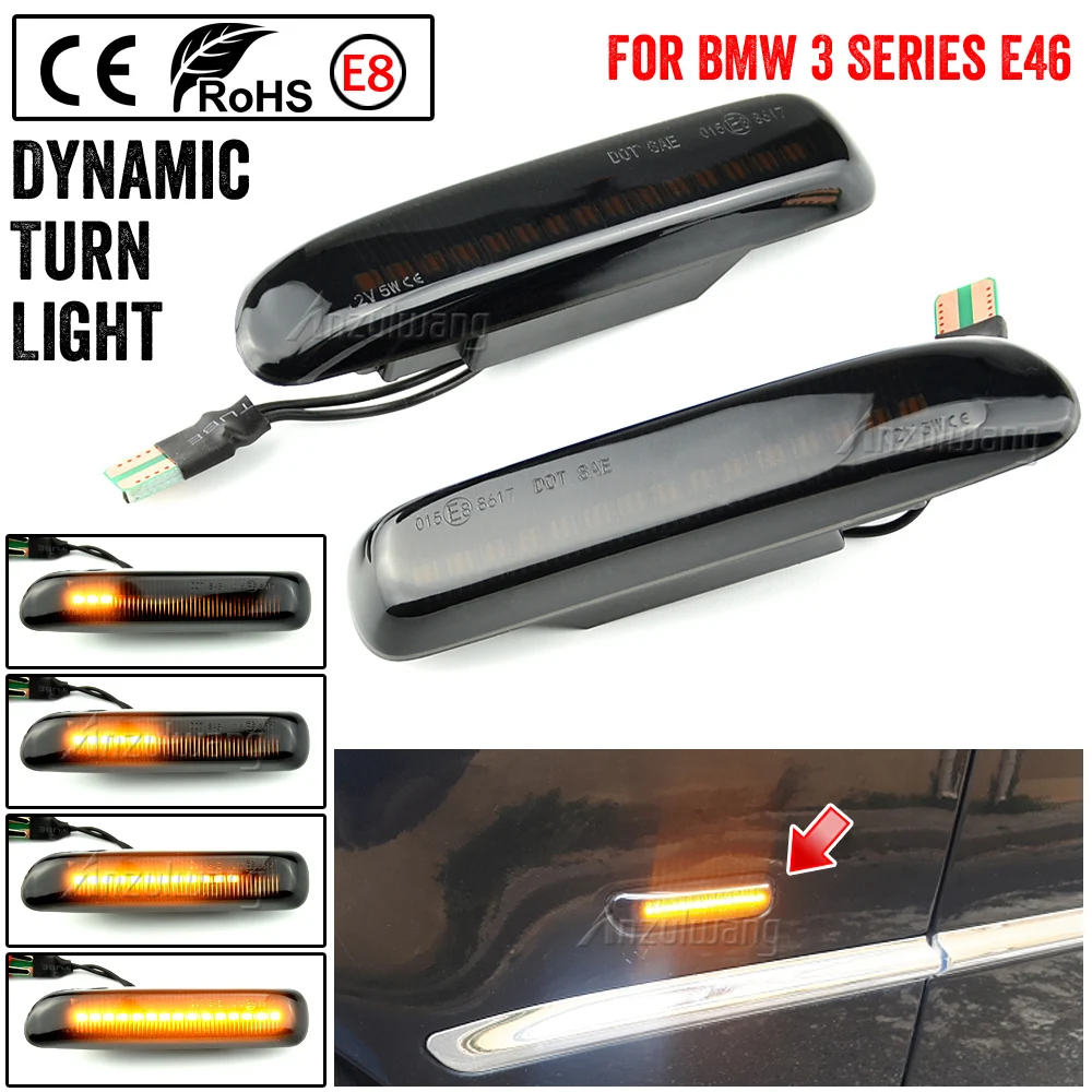 2pcs for BMW Led Dynamic Side Marker Turn Signal Light Sequential Blinker Light for E90 E91 E92 E93 E60 E87 E82 E46 Error Free
2pcs for BMW Led Dynamic Side Marker Turn Signal Light Sequential Blinker Light for E90 E91 E92 E93 E60 E87 E82 E46 Error Free