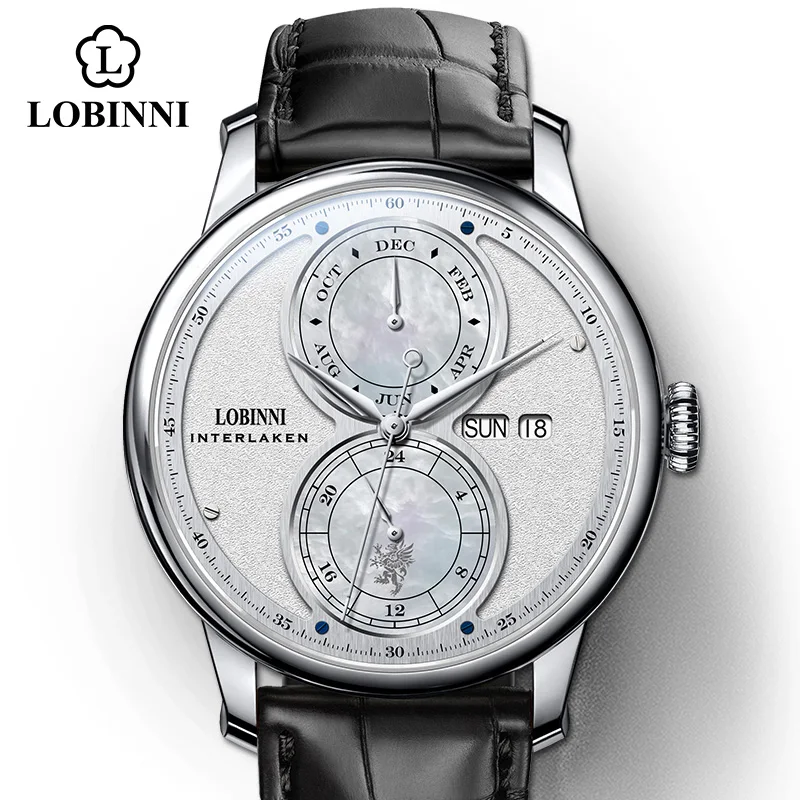 Lobinni Fashion Automatic Men Mechaincal Watch Luxury Week Male Wristwatch Date Mooth Waterproof Sapphire 24 Hours Leather Clock
Lobinni Fashion Automatic Men Mechaincal Watch Luxury Week Male Wristwatch Date Mooth Waterproof Sapphire 24 Hours Leather Clock