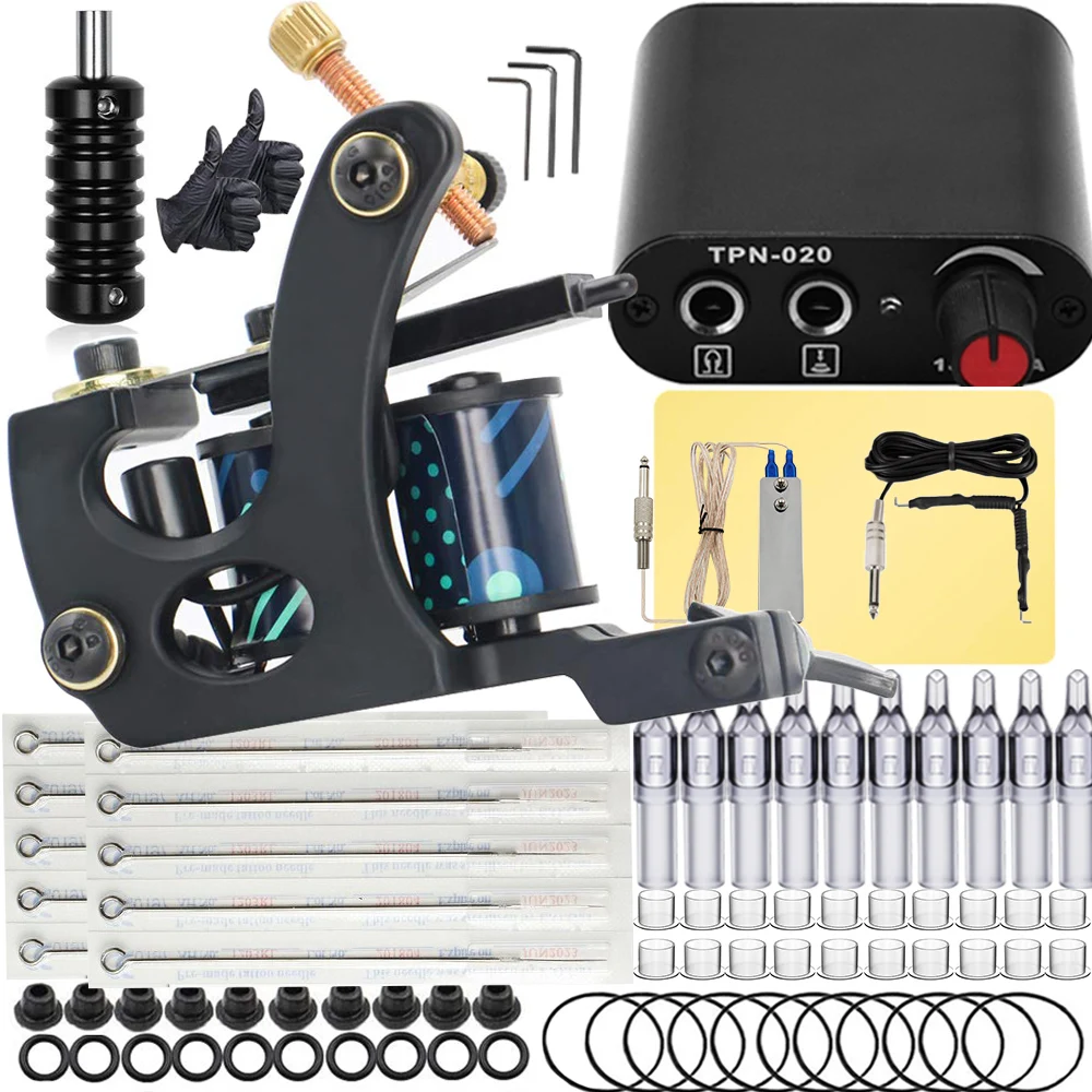 Complete Tattoo Kits with Coils Tattoo Machine Guns Power Supply Foot Pedal Needles for Tattoo Liner Shader Kit Supplies
Complete Tattoo Kits with Coils Tattoo Machine Guns Power Supply Foot Pedal Needles for Tattoo Liner Shader Kit Supplies