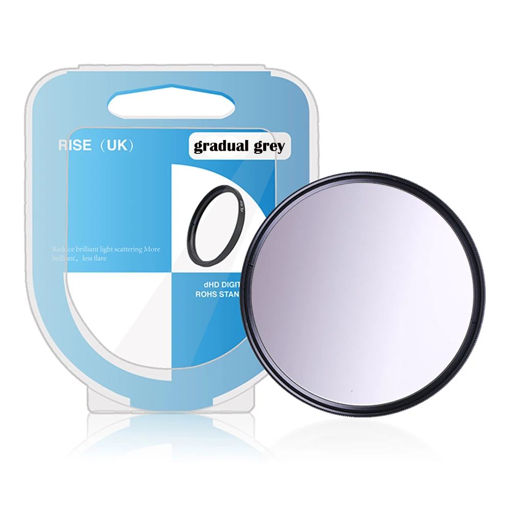 RISE(UK) 49/52/55/58/62/67/72/77mm Ultra Slim frame Adjustable Gradual Grey Color Filter with box For DSLR SLR Camera Lens
RISE(UK) 49/52/55/58/62/67/72/77mm Ultra Slim frame Adjustable Gradual Grey Color Filter with box For DSLR SLR Camera Lens