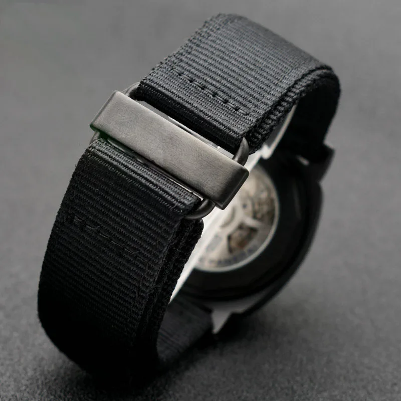 Ремешок для часов из нейлона с креплением на липучке For Seiko Rolex, спортивный ремешок nato чёрного, синего и зелёного цветов со стандартной пряжкой высокого качества.