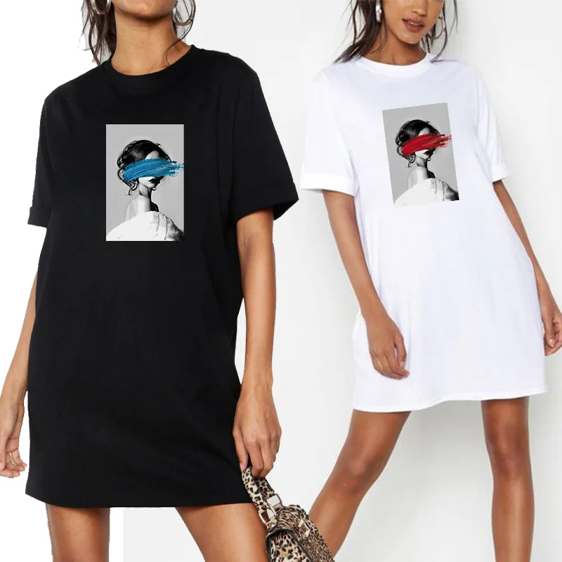 Fashion Cute Personality Woman Nordic Vintage Art Dress Women Punk Harajuku Short Sleeve Tshirt Dresses Plus Size Streetwear
Fashion Cute Personality Woman Nordic Vintage Art Dress Women Punk Harajuku Short Sleeve Tshirt Dresses Plus Size Streetwear
