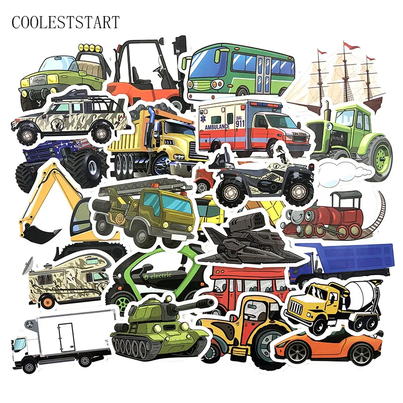 50 Pcs/Set Truck Cartoon Car Sticker Engineering Vehicles Luggage Laptop Notebook Motorcycle Skateboard Bicycle Stickes
50 Pcs/Set Truck Cartoon Car Sticker Engineering Vehicles Luggage Laptop Notebook Motorcycle Skateboard Bicycle Stickes