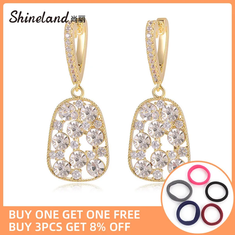 Shineland Vintage Fashion Geometric Crystal Drop Dangle Earrings For Lady Heart Brincos Wedding Party Elegant Jewelry Gift 2021
Shineland Vintage Fashion Geometric Crystal Drop Dangle Earrings For Lady Heart Brincos Wedding Party Elegant Jewelry Gift 2021