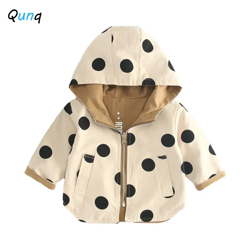 Qunq Toddler Kids Coat Fashion Two Side Wear Spring Fall Boys Jackets 2021 New Hooded Zipper Dot Girls Outerwear Tops
Qunq Toddler Kids Coat Fashion Two Side Wear Spring Fall Boys Jackets 2021 New Hooded Zipper Dot Girls Outerwear Tops