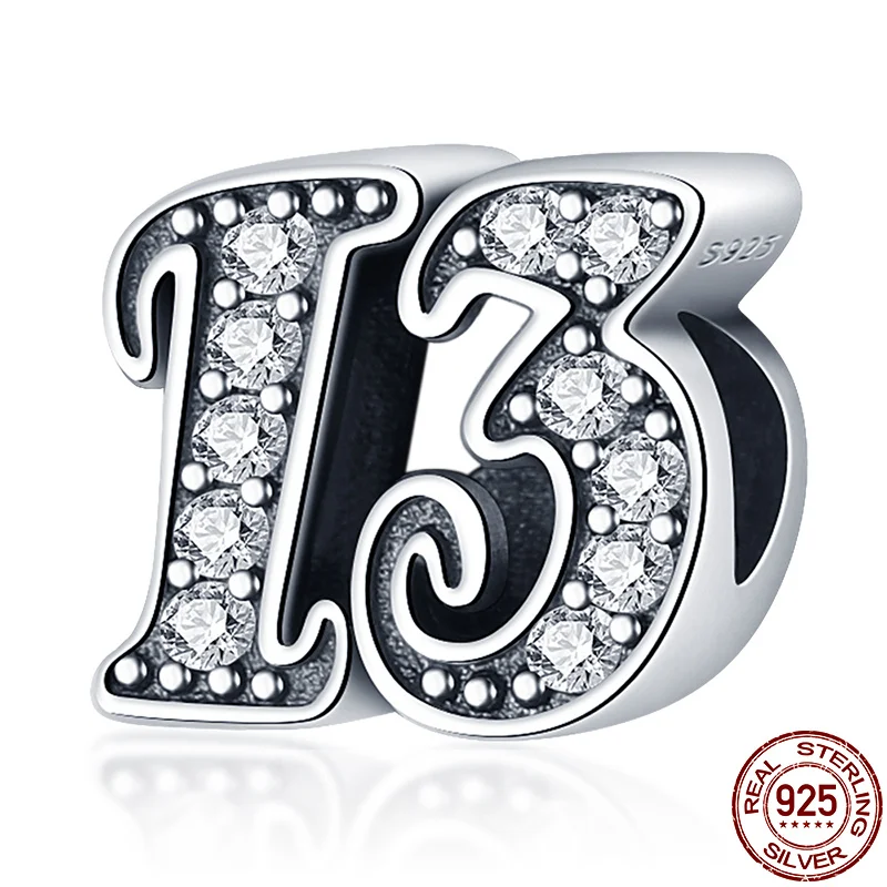 2021 New Fit 3mm Bracelet Necklace Arabic Numeral 13 Plata De Ley Charm Bead Lady DIY Jewelry Gift
2021 New Fit 3mm Bracelet Necklace Arabic Numeral 13 Plata De Ley Charm Bead Lady DIY Jewelry Gift