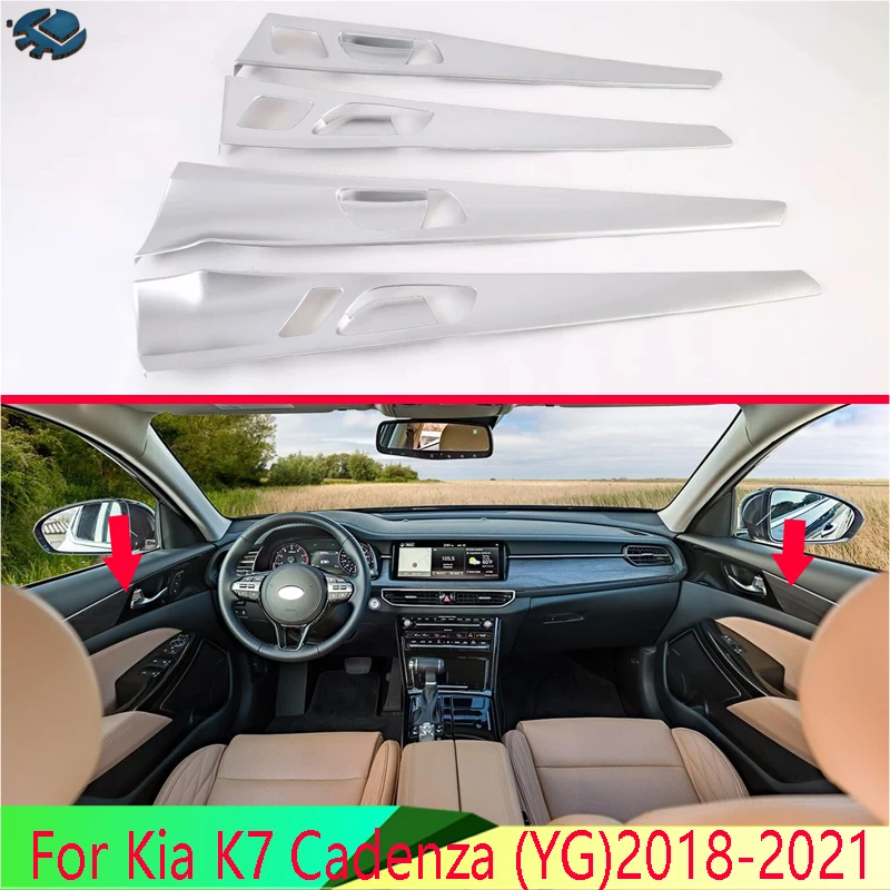 

For Kia K7 Cadenza (YG)2018-2021 Car Accessories Inner Door Handle Cover Catch Bowl Trim Insert Bezel Frame Garnish