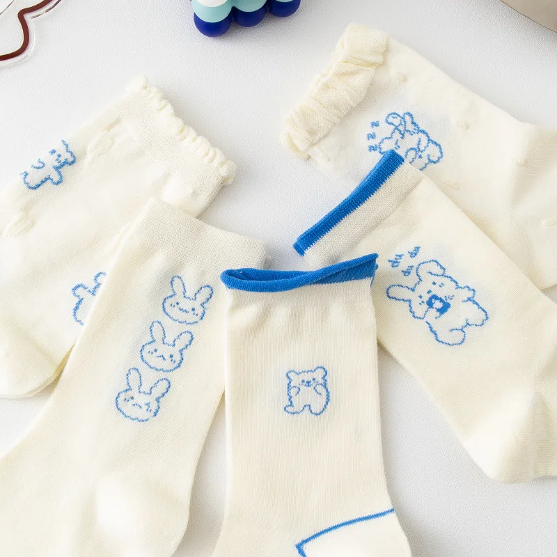 Socks Women Frilly Ruffle White Rabbit Bear Print Harajuku Funny Cotton Cartoon Cute Ins Lace Socks for Girls Woman Wholesale
Socks Women Frilly Ruffle White Rabbit Bear Print Harajuku Funny Cotton Cartoon Cute Ins Lace Socks for Girls Woman Wholesale