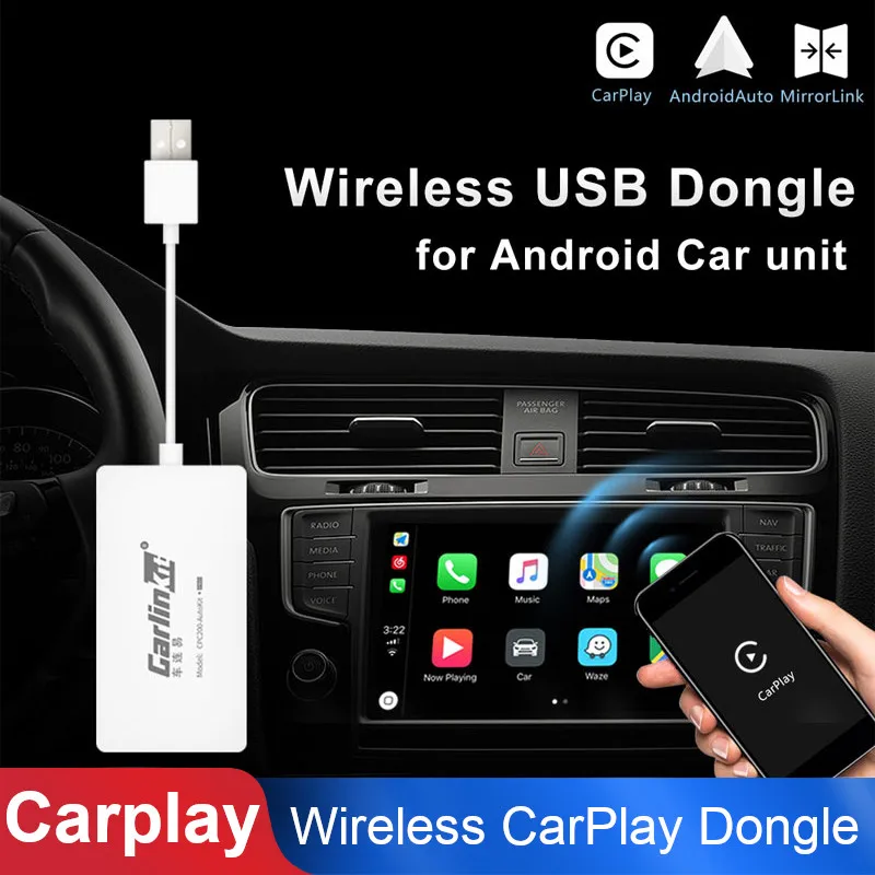 Wireless Bluetooth Smart Link Apple CarPlay Dongle for Android Navigation Player Mini USB Carplay Stick with Android Auto
Wireless Bluetooth Smart Link Apple CarPlay Dongle for Android Navigation Player Mini USB Carplay Stick with Android Auto