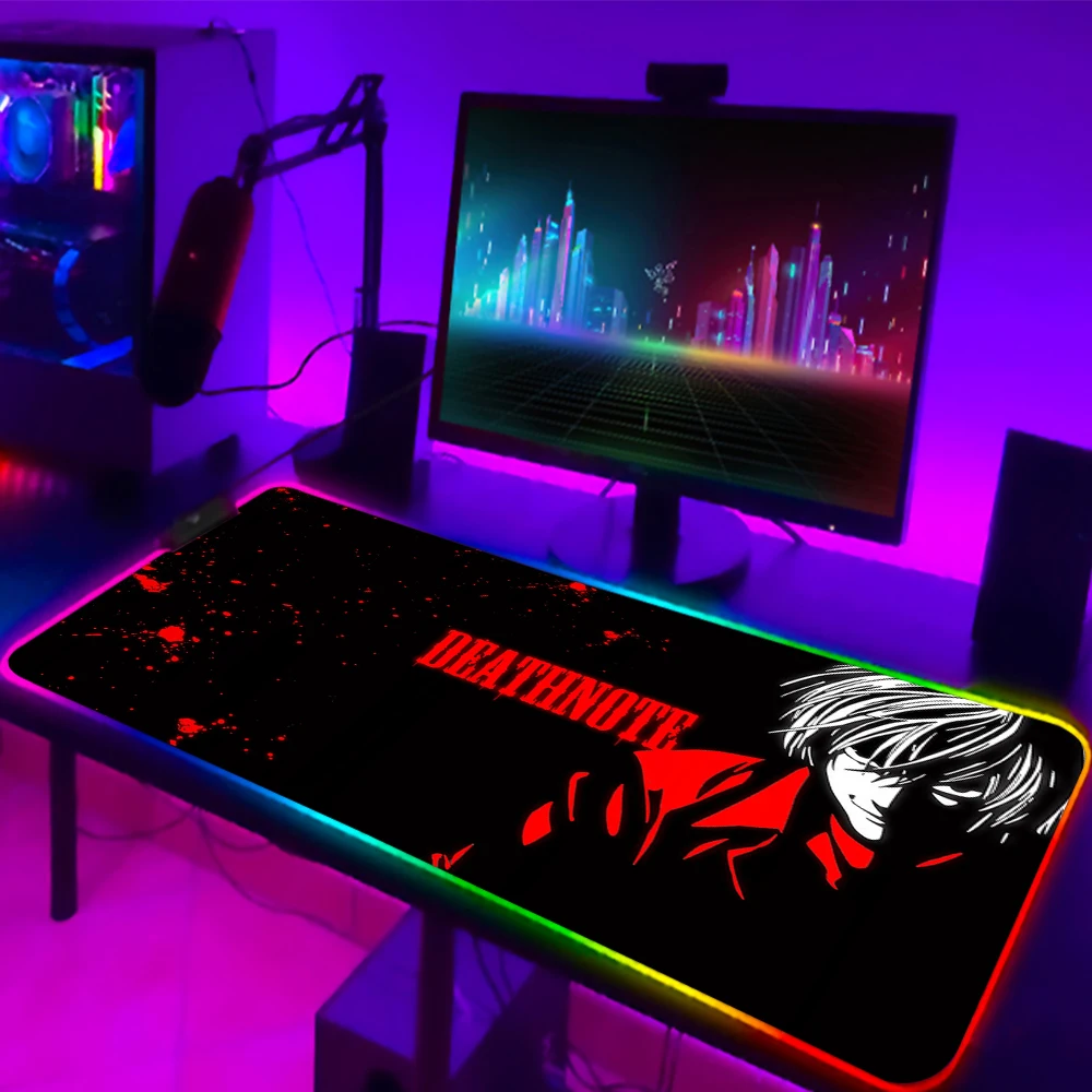 Death Note Anime Desk Mat RGB Gaming Accessories Mouse Pad Pc Gamer Computer Keyboard Mousepad XL 900X400 LED Glowing Mausepad
Death Note Anime Desk Mat RGB Gaming Accessories Mouse Pad Pc Gamer Computer Keyboard Mousepad XL 900X400 LED Glowing Mausepad
