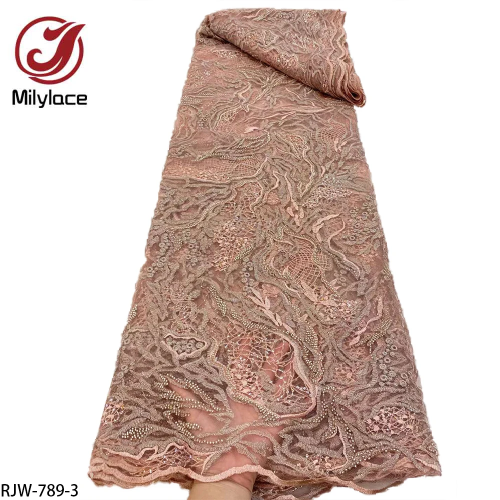 2021 High Quality French Net Lace Fabric Plenty Beads Tube Lace FabricSequin Embroidery Lace for Party Dress RJW-789
2021 High Quality French Net Lace Fabric Plenty Beads Tube Lace FabricSequin Embroidery Lace for Party Dress RJW-789