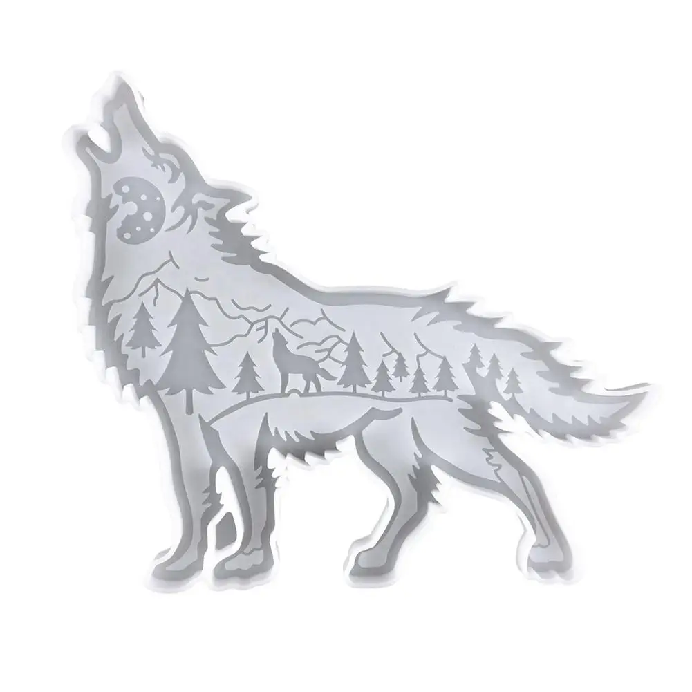 Wolf Shape Silicone Mold DIY Animal Style Epoxy Resin Decoration Mould Christmas Wolf Ornament Mold With Moon Mountain Tree R
Wolf Shape Silicone Mold DIY Animal Style Epoxy Resin Decoration Mould Christmas Wolf Ornament Mold With Moon Mountain Tree R