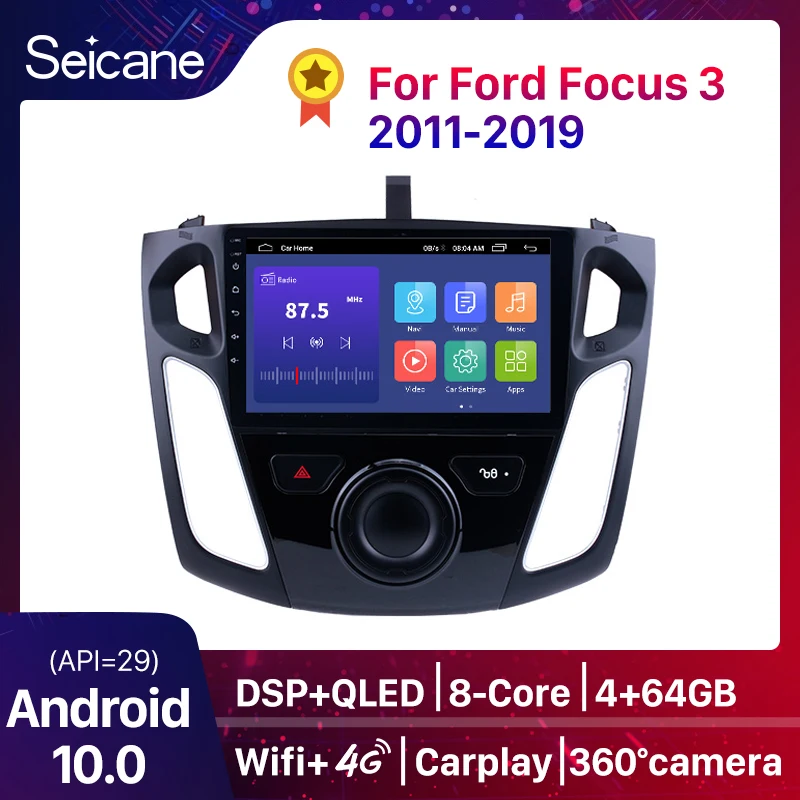 Автомобильный мультимедийный плеер Android QLED DSP для Ford Focus 3 Mk 2011 2012-2018 2019 стерео с