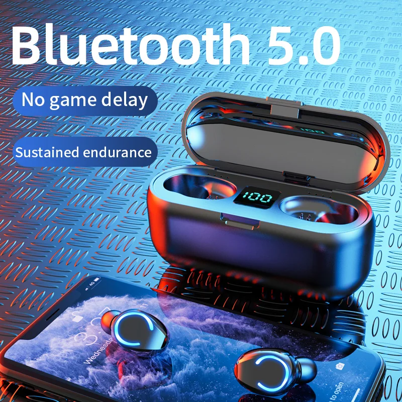 TWS Wireless Bluetooth 5.0 Earphone Sports Waterproof 9D HiFi Stereo Wireless Headphones with 2200mAh Charging Box headphone
TWS Wireless Bluetooth 5.0 Earphone Sports Waterproof 9D HiFi Stereo Wireless Headphones with 2200mAh Charging Box headphone