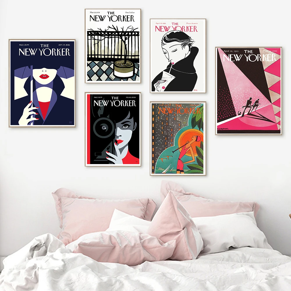 Fashion Woman Retro The New Yorker Magazine Canvas Painting Nordic Posters and Prints Wall Art Pictures Living Room Home Decor
Fashion Woman Retro The New Yorker Magazine Canvas Painting Nordic Posters and Prints Wall Art Pictures Living Room Home Decor