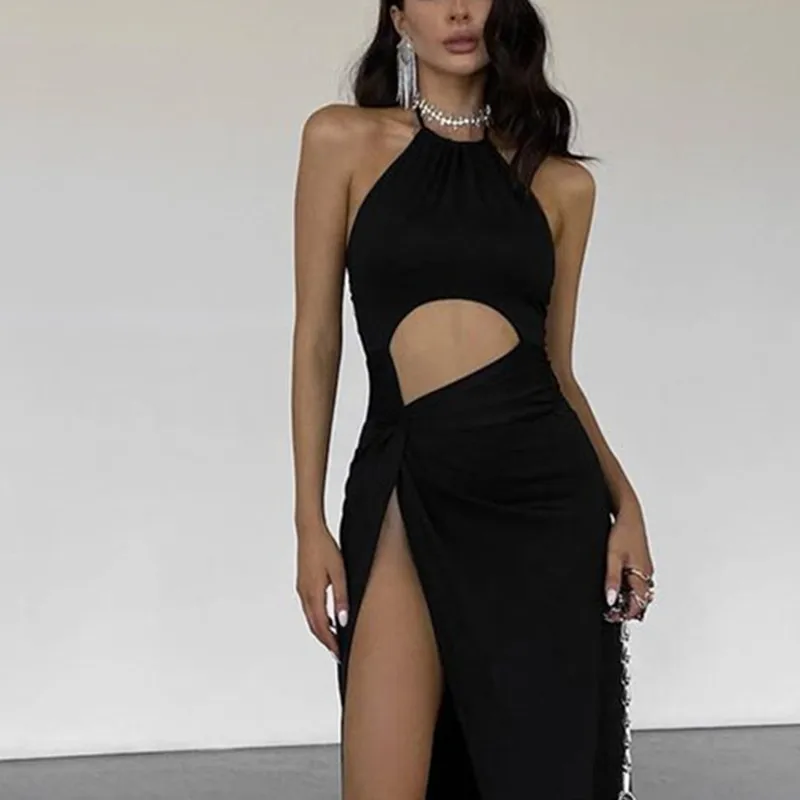 Sexy Cut Out Backless Halter Split Maxi Dress 2022 Spring Elegant Fashion Outfits Sleeveless Women Long Dresses Party Dress Club
Sexy Cut Out Backless Halter Split Maxi Dress 2022 Spring Elegant Fashion Outfits Sleeveless Women Long Dresses Party Dress Club