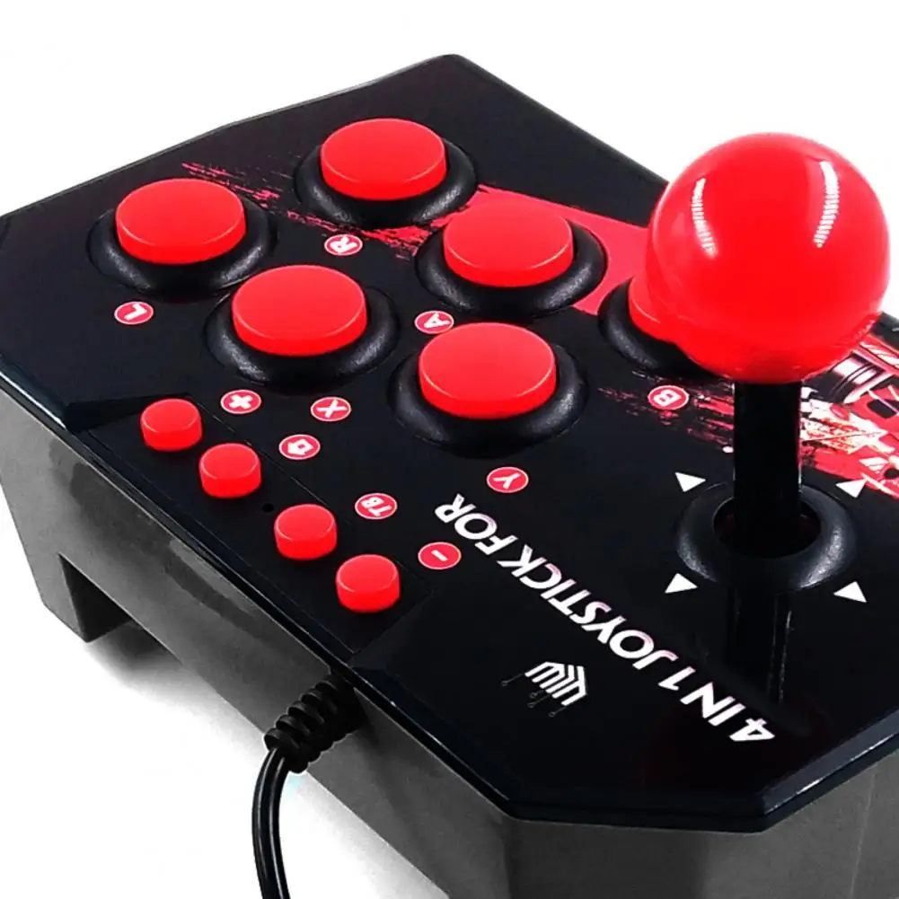 ABS Wired Game Joystick Plug Play 4-in-1 USB Fighting Stick Gamepad Controller Battery-free Game Component for Switch PS PC
ABS Wired Game Joystick Plug Play 4-in-1 USB Fighting Stick Gamepad Controller Battery-free Game Component for Switch PS PC